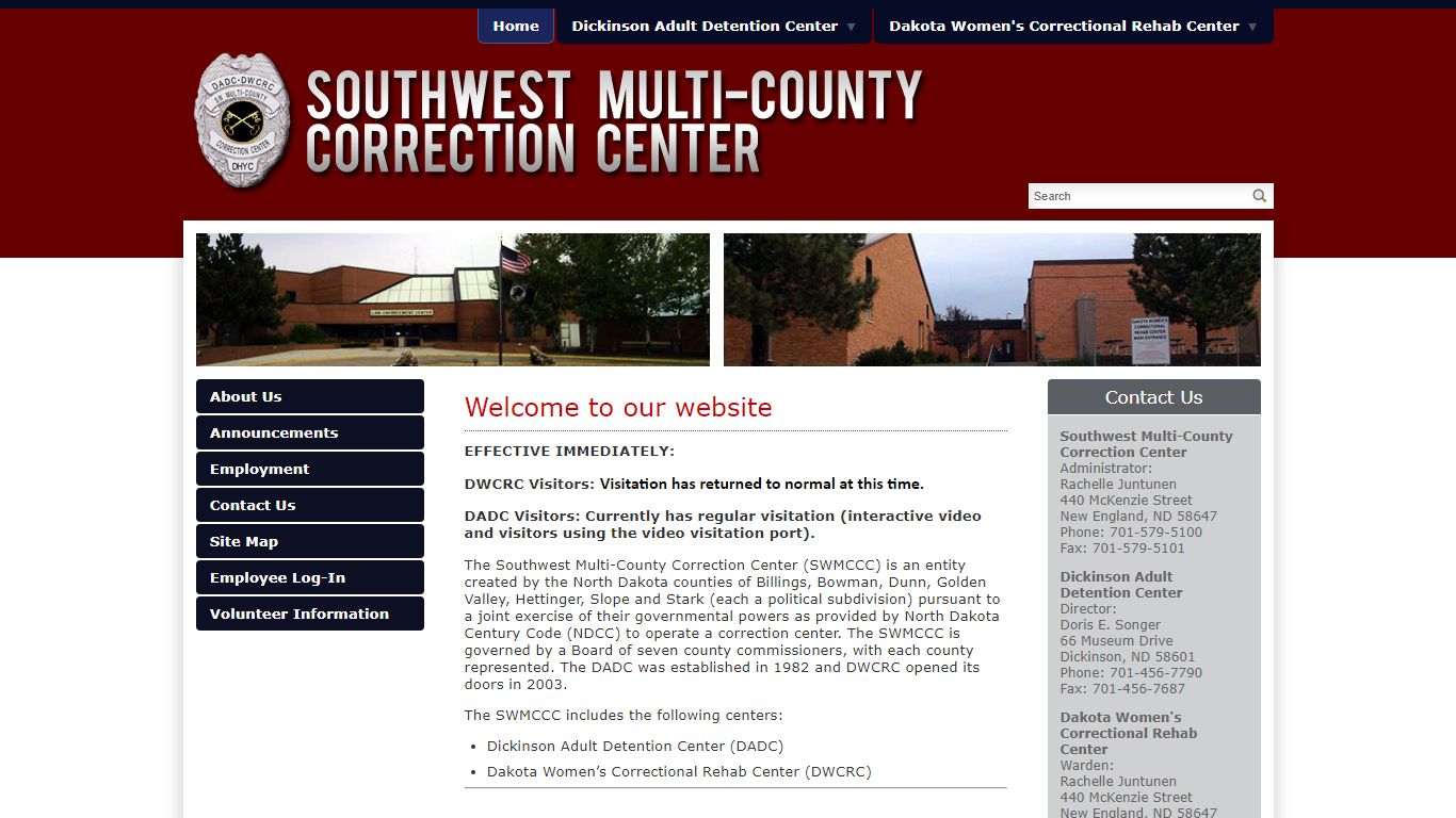 Dickinson Adult Detention Center - Southwest Multi-County ...