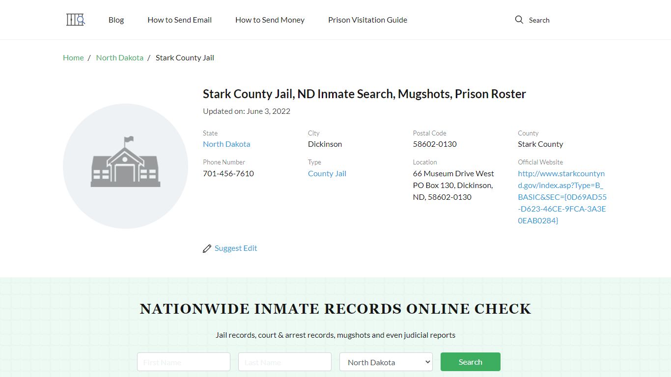 Stark County Jail, ND Inmate Search, Mugshots, Prison Roster